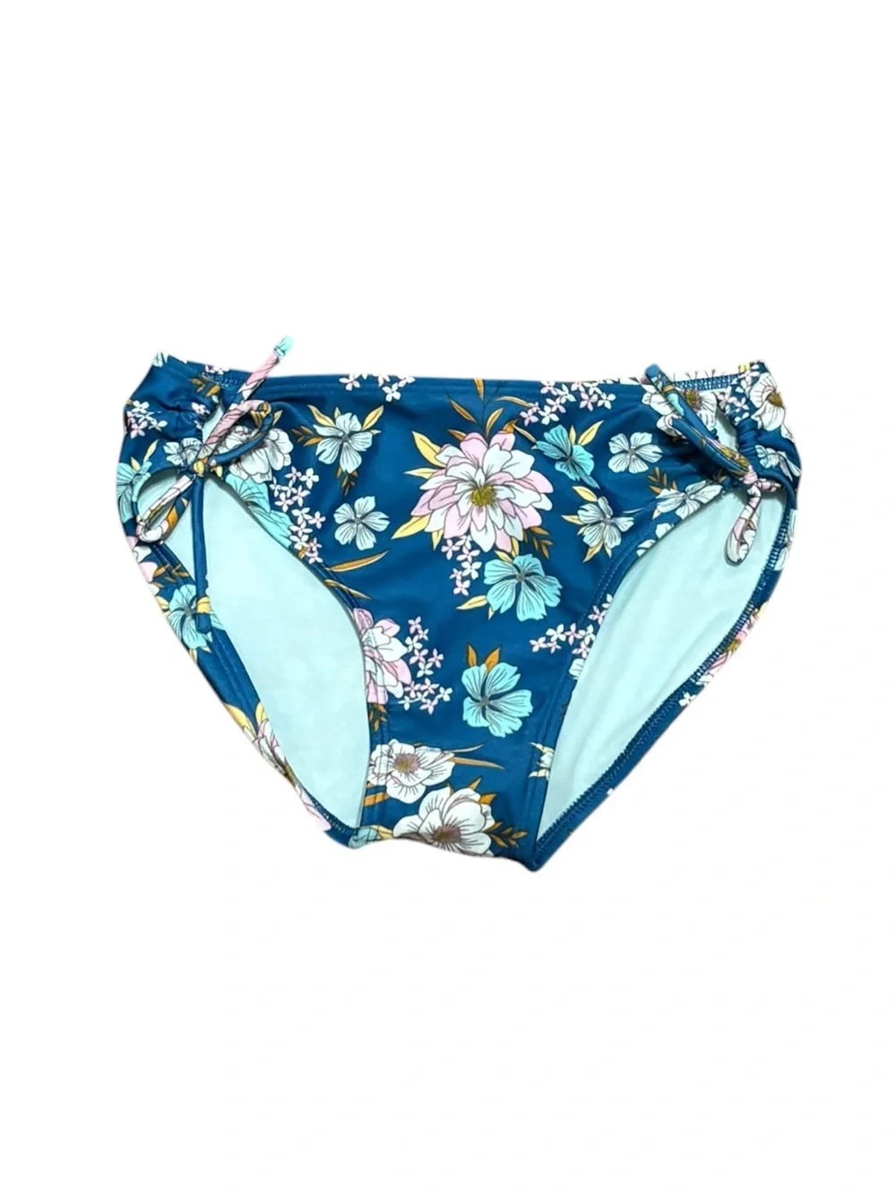 Art Class Floral Bikini Bottoms in Blue and Pink, Size YL (10-12 Girls), NWT